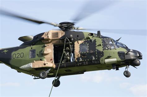 In the book, it says that he was providing sniper cover from the air until he landed to defend the downed black hawk, but wouldn't it make more sense to fire unsuppressed. DEFENSE STUDIES: Australian MRH-90 Helicopter Problems Aired