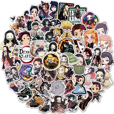 103050100pcs Anime Kimetsu No Yaiba Stickers Demon Slayer Decal