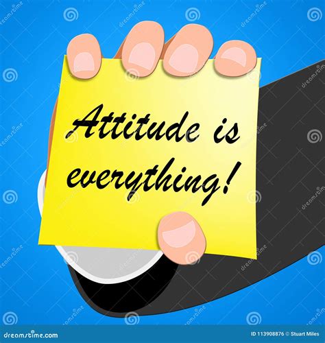 Attitude Is Everything World Sign Concept Royalty Free Cartoon