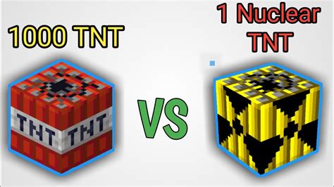 Tnt Vs Nuclear Tnt Minecraft Youtube