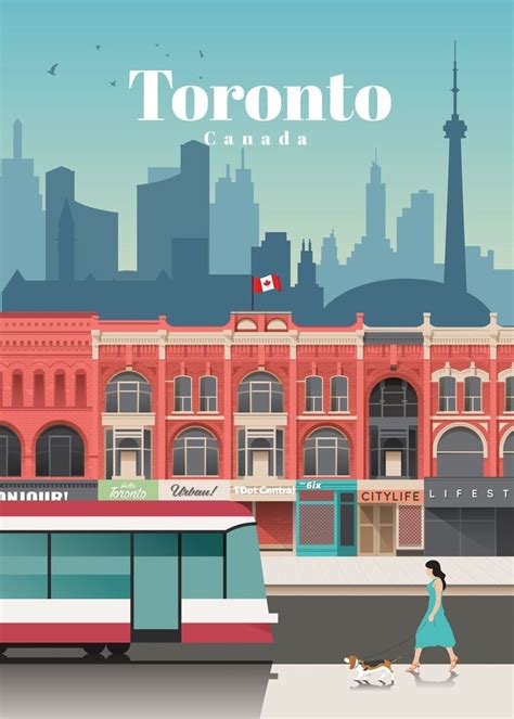 Travel To Toronto Poster Picture Metal Print Paint By Studio 324