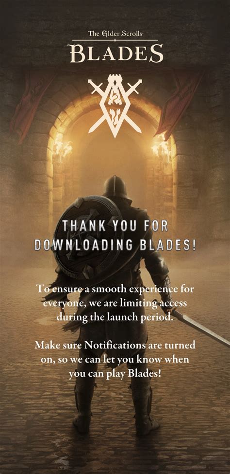 Got A Notification Saying I Could Download Tes Blades I Got Early