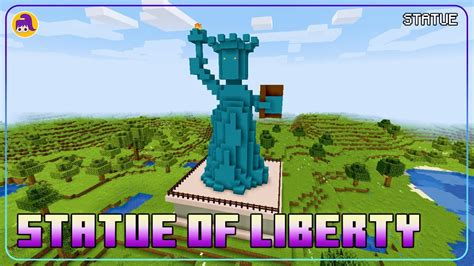 Building The Statue Of Liberty Minecraft Statue Youtube
