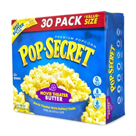 Pop Secret Premium Popcorn Movie Theater Butter 3 Oz 30 Count In The