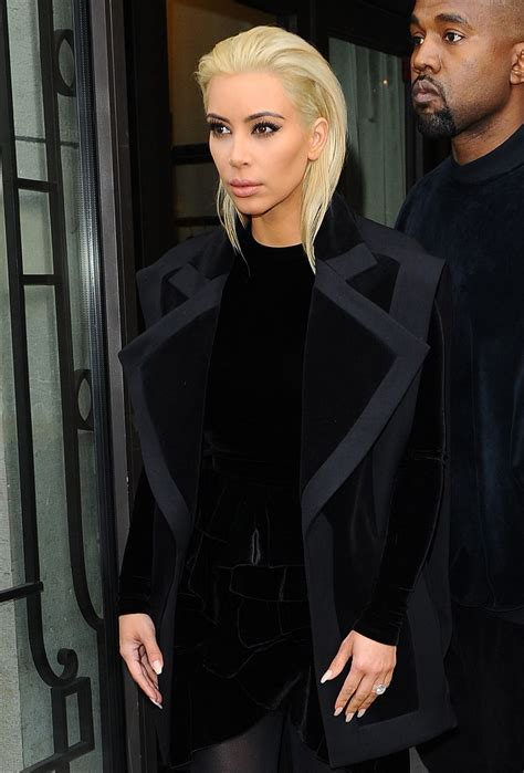 Kim Kardashian Goes Blonde Out In Paris March 2015