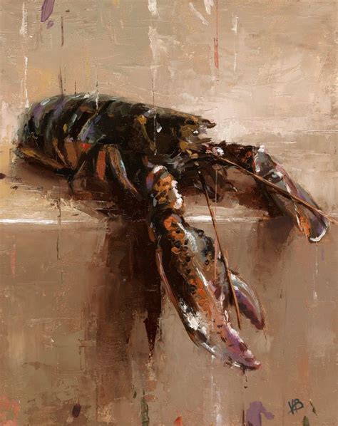 August 2014 Still Life Painting Original Fine Art Lobster Art