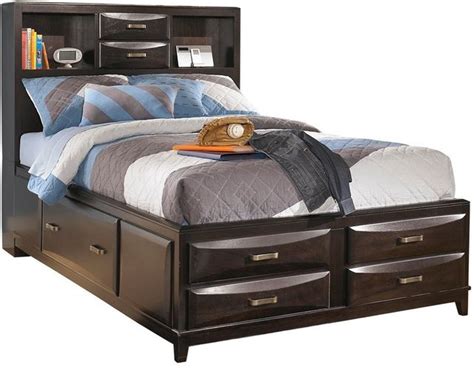 Ashley® Kira Almost Black Full Storage Bed With 7 Drawers Chediacs Brandsource Home