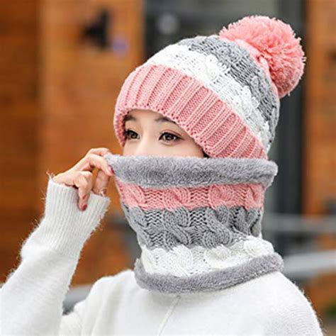 Buy Multicolour Customized Warm Woolen Beanie Cap Neck Muffler Online