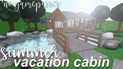 Roblox Bloxburg Summer Vacation Cabin No Gamepasses 58k Youtube