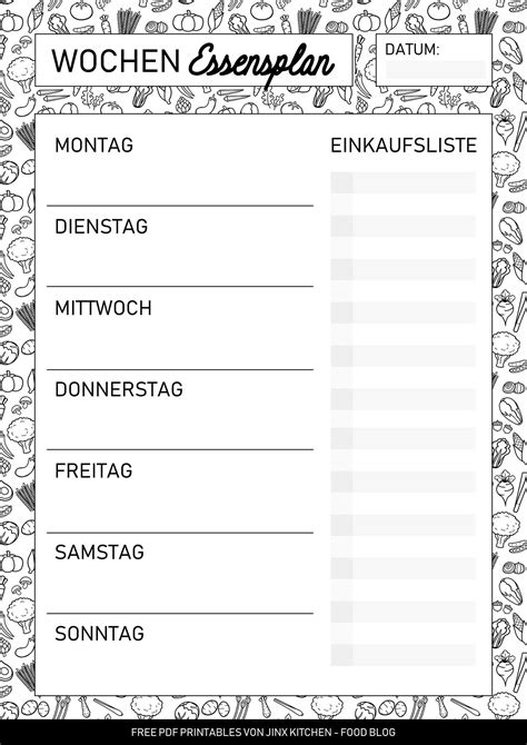 Mit unserer anleitung dein impressum muster selbst erstellen ✓. Printables | Essen planer, Wochen planer, Planer