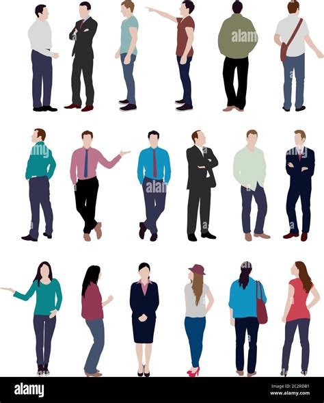 Faceless Standing People Vector Illustration Set Stock Vector Image And Art Alamy