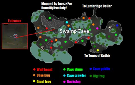 Lumbridge Swamp Cave Map Runescape Guide Runehq
