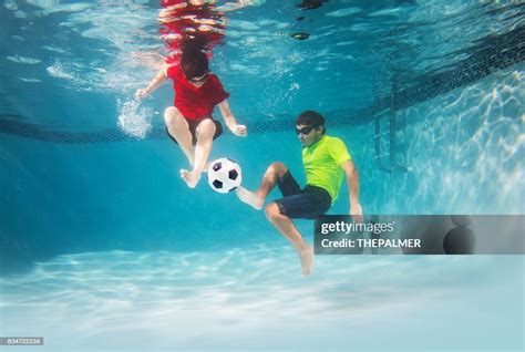 Kids Playing Underwater Soccer High Res Stock Photo Getty Images