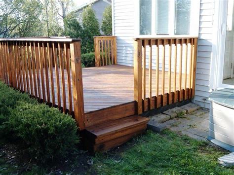 Wood flooring for simple deck with railings. Simple Backyard Wood Deck Ideas Plans on a Budget | Wooden ...