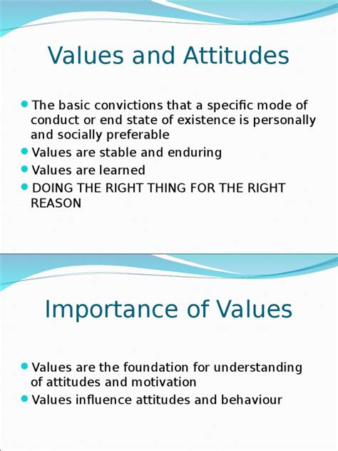 Values And Attitudes Attitude Psychology Value Ethics