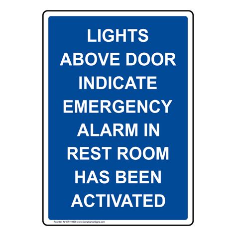 Vertical Sign Emergency Light Door Indicate Emergency Alarm