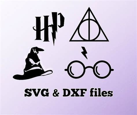 Harry Potter SVG DXF cut files Vector art files for by WorldDigi
