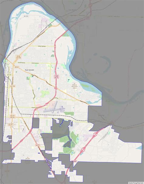 Map Of Fort Smith City Arkansas