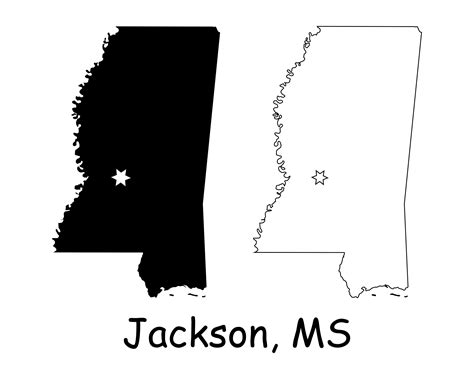 Jackson Mississippi MS Capital City Ubicación en un mapa | Etsy