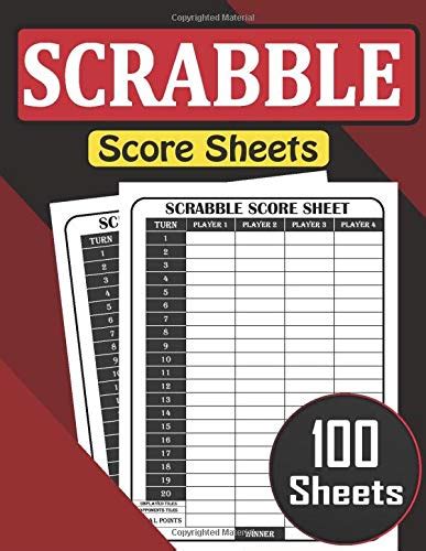 Scrabble Score Sheets 100 Large Scrabble Score Pads For Scorekeeping