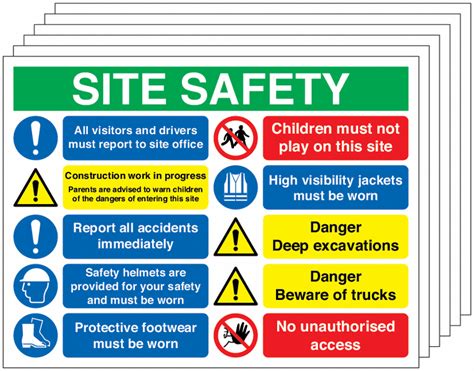 6 Pack Site Safety Signs Seton