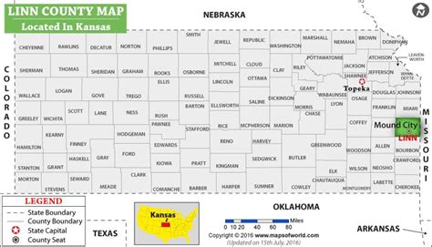 Linn County Map Kansas