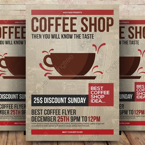Coffee Shop Flyer Template Descarga Gratuita De Plantilla En Pngtree