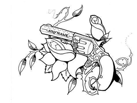 Gun Tattoo Drawing At Getdrawings Free Download