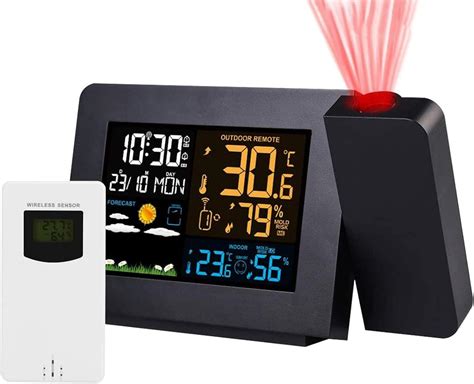 Nbqabn Projection Alarm Clock Radio Digital Clock