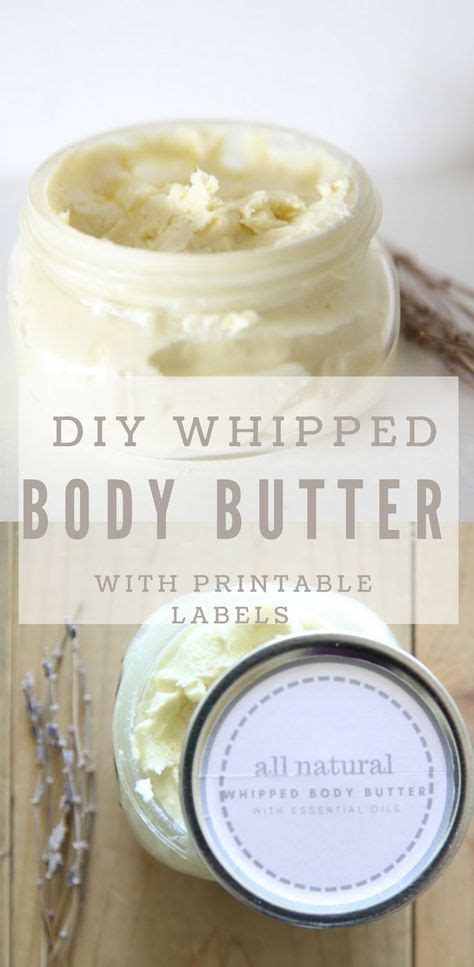 Homemade Whipped Body Butter With Lavender And Frankincense Essential