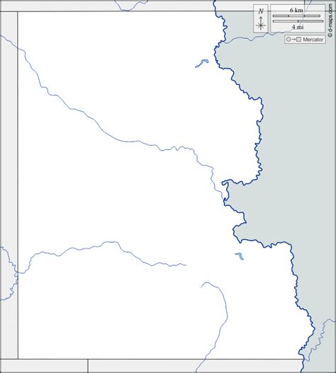 林肯县 免费地图 免费的空白地图 免费的轮廓地图 免费基地地图 边界 水文学
