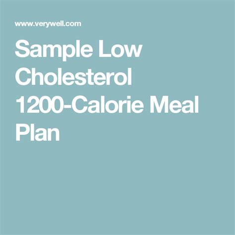I also suggest you take 7 day meal plan to lower cholesterol to test the results. Heart-Healthy and Delicious 1,200-Calorie Meal Plan | Low ...