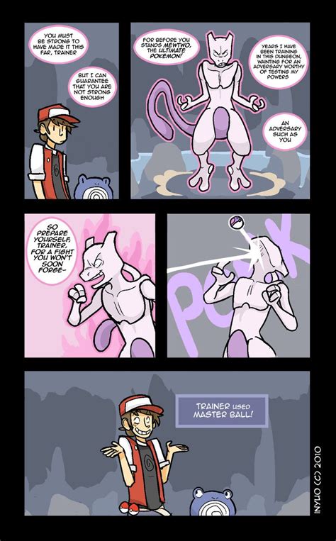 Pokemon Funny Invinciball By Inyuo Pokemon Comic Featuring Mewtwo And Inyuo As The Pokemon