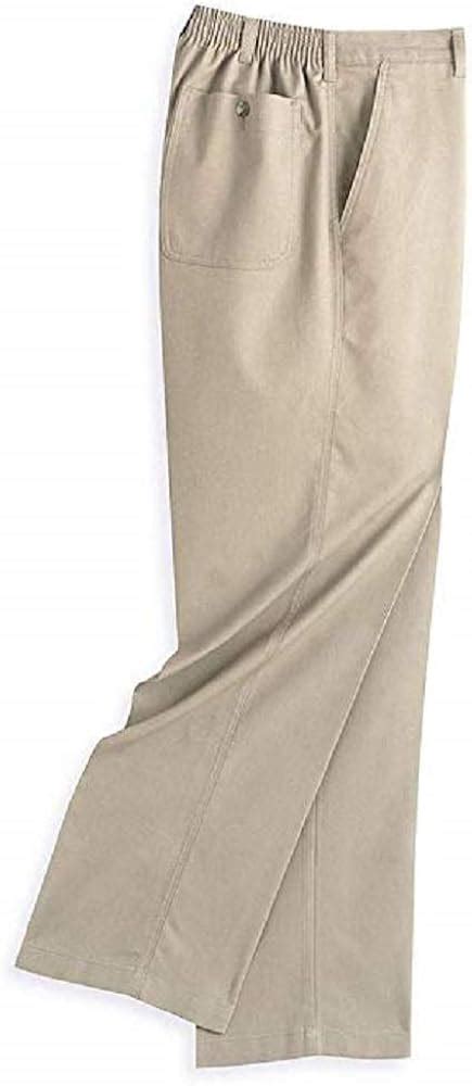 David Taylor Collection Mens Half Elastic Pants Size 50x30 Khaki 50w