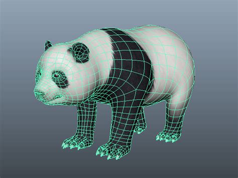 Giant Panda 3d Model Maya Files Free Download Modeling 40522 On Cadnav