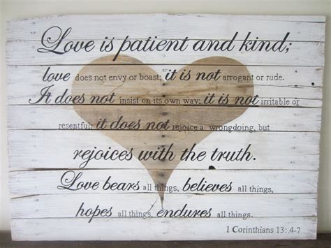 1 Corinthians 13 4 7 Love Is Patient And Kind Bible Verse White Washed