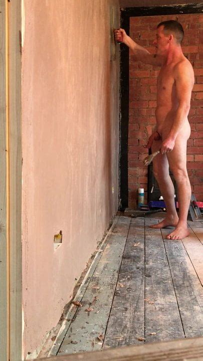 Nudist Builder Troweling Up Wall Naked XHamster