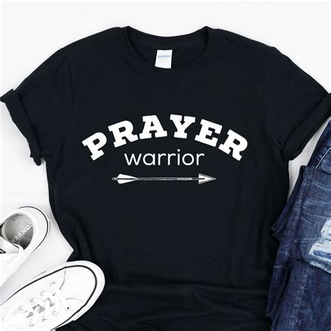 Christian Shirt Prayer Warrior T Shirt Faith Based Tee Etsy