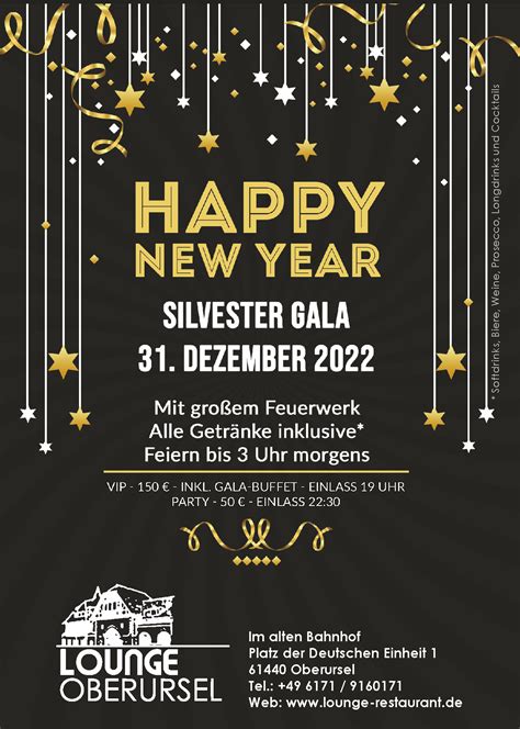 Silvester Party Mit Gala Buffet Lounge Oberursel