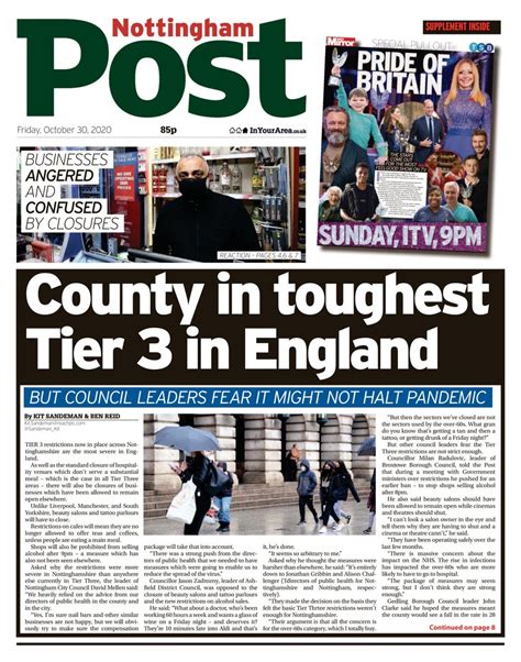 Nottingham Post October 30 2020 Newspaper Get Your Digital Subscription