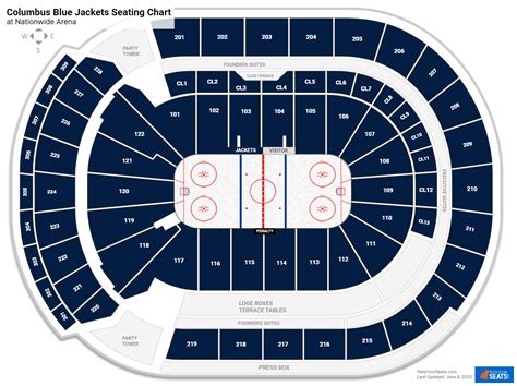 Section 210 At Nationwide Arena Columbus Blue Jackets