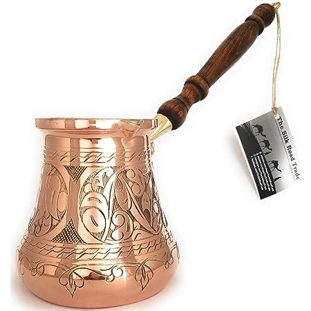 CopperBull THICKEST Copper Turkish Greek Arabic Coffee Pot Stovetop