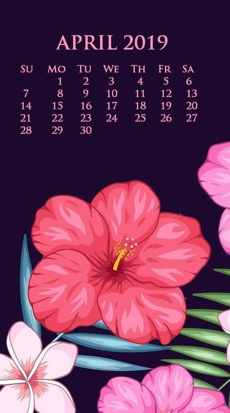 April 2019 Iphone Floral Calendar Wallpaper Calendar Wallpaper
