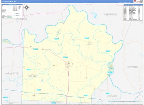 Wall Maps Of Saline County Missouri