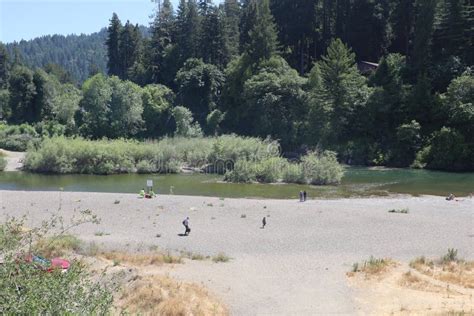 Russian River And Beach In California Editorial Image Image Of