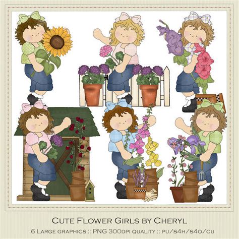 Cute Little Flower Girls Clip Art By Redheadfalcon On Deviantart