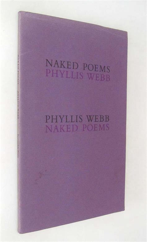 Naked Poems By Phyllis SIGNED Webb Paperback Signed First