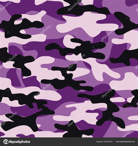 Purple Military Camouflage Vector Seamless Print Army Camouflage