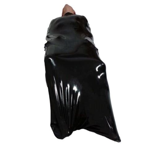 Brand New Latex Rubber Black Big Body Bag Sleep Sauna Sack One Size