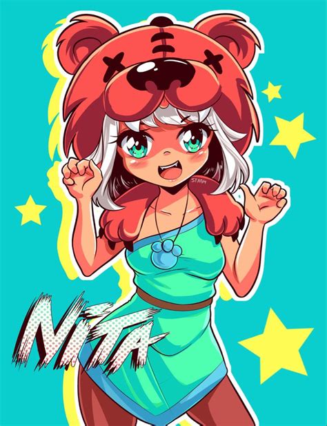 Nita Brawl Stars Personagens De Anime Olhos De Anime Arte De Fã